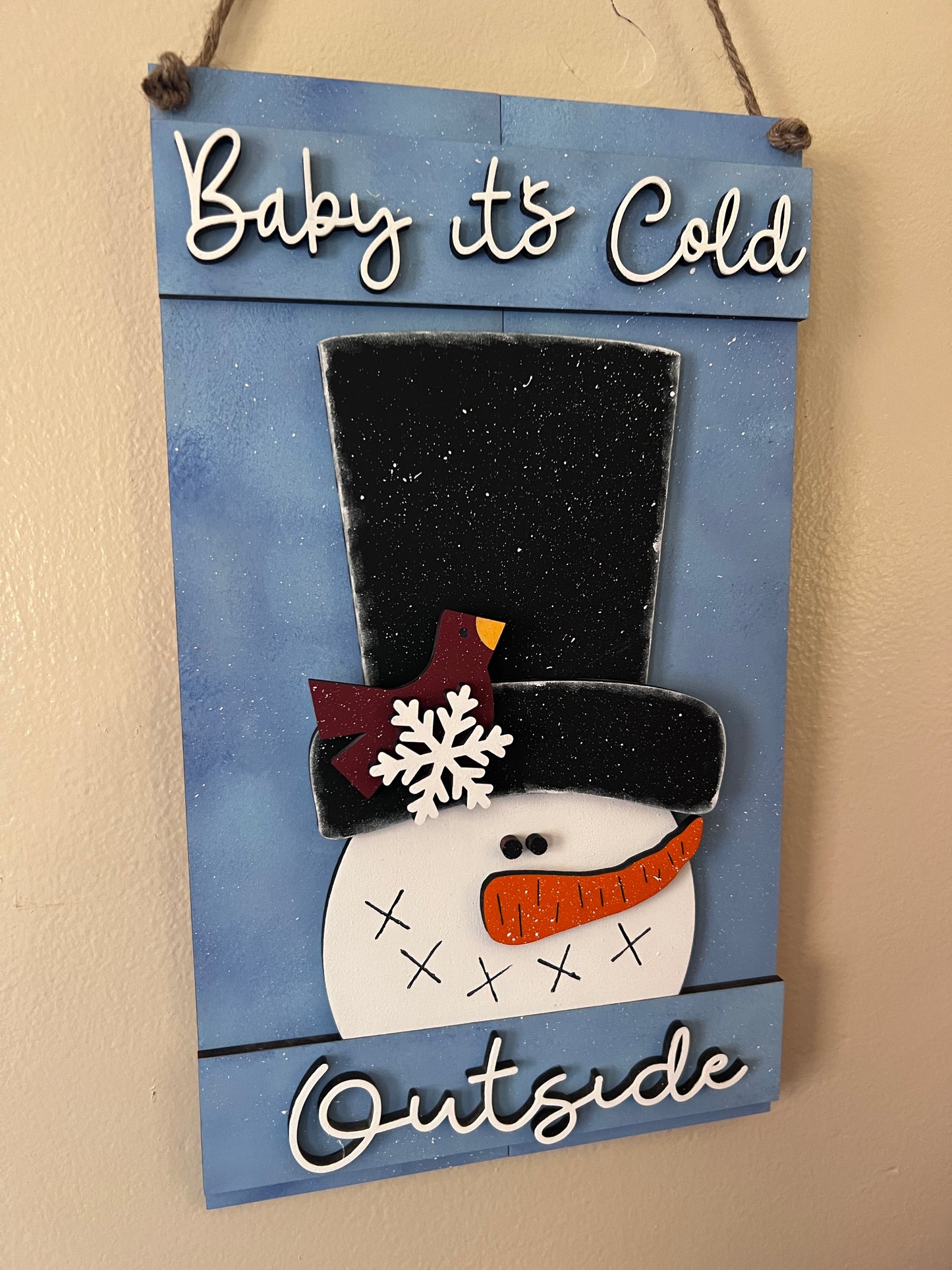 Baby It's Cold Pallet Sign