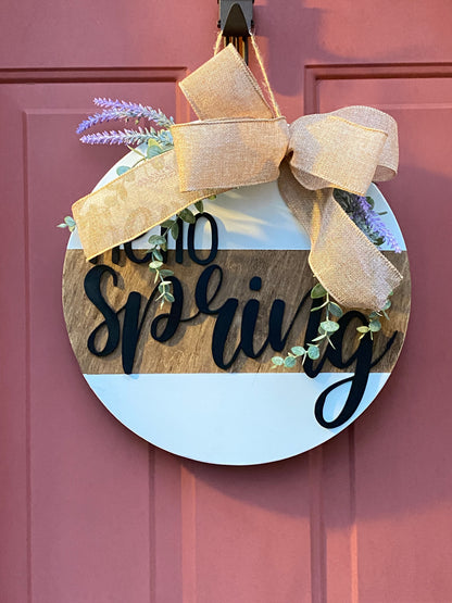 Hello Spring Door Hanger